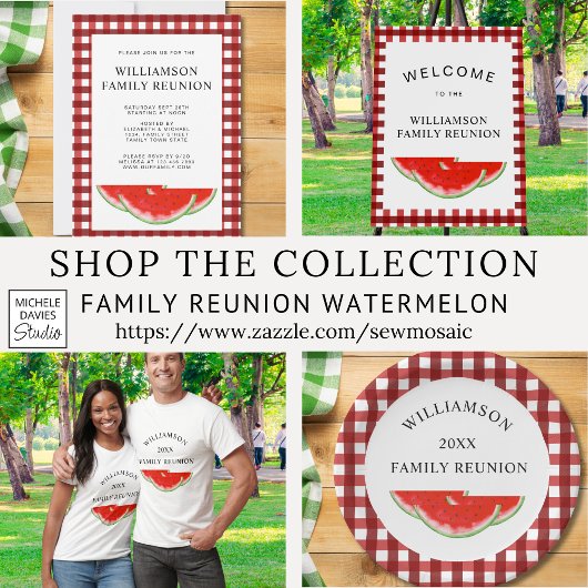 Bewaar de datum Watermelon Family Reunion Save The Date