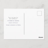 Bewaar de datum waterverf tropische bloem hibiscus briefkaart (Achterkant)