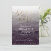 Bewaar de datum waterverf uitnodiging (Staand voorkant)