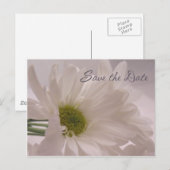 Bewaar de datum - White Daisies Aankondigingskaart (Voorkant / Achterkant)