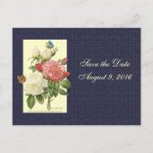 Bewaar de datum White Red Roses Briefkaart (Voorkant)