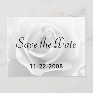 Bewaar de datum White Rose Aankondigingskaart