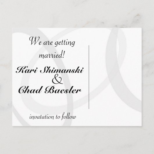 Bewaar de datum White Rose Aankondigingskaart (Achterkant)