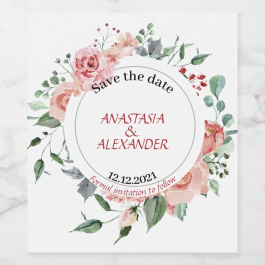 Bewaar de datum wijn label. etiket (Enkel label)