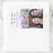 Bewaar de datum Wijnflessen Rechthoekige Sticker (Tas)