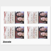 Bewaar de datum Wijnflessen Rechthoekige Sticker (Vel)