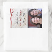 Bewaar de datum Wijnflessen Rechthoekige Sticker (Tas)