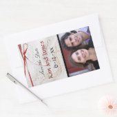 Bewaar de datum Wijnflessen Rechthoekige Sticker (Envelop)