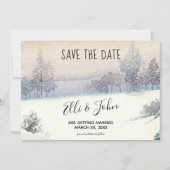 Bewaar de datum Winter bruiloft Save The Date (Voorkant)