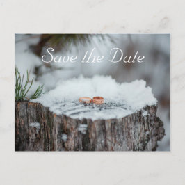 Bewaar de datum - Winter Wedding Aankondigingskaart