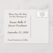 Bewaar de datum - Winter Wedding Aankondigingskaart (Achterkant)