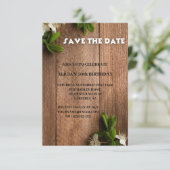 Bewaar de datum Wit Bruin 50ste verjaardag uitnodi Kaart (Staand voorkant)