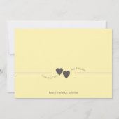Bewaar de datum Yellow Hearts Save The Date (Achterkant)