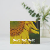 Bewaar de datum Zonnebloem Foto Briefkaart (Staand voorkant)