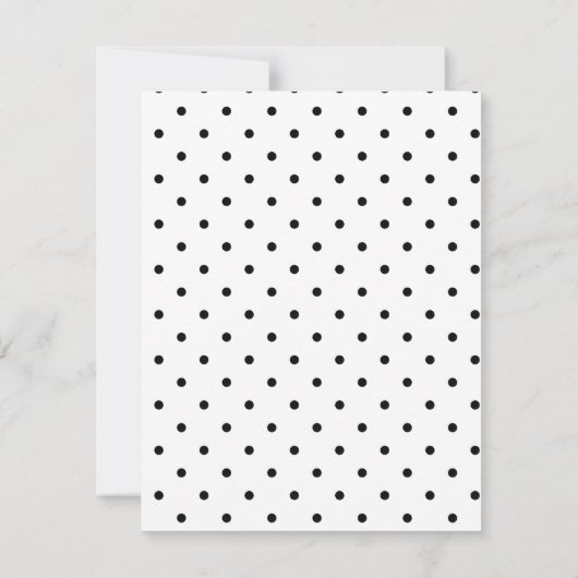 Bewaar de datum Zwarte en witte polka stippen brui Save The Date (Achterkant)