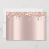 Bewaar de datum Zwarte Roos Glitterende Druppels Save The Date (Achterkant)