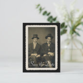 Bewaar de datumkaart met  portret. aankondigingskaart (Staand voorkant)