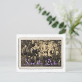 Bewaar de datumkaart met portret. aankondigingskaart (Staand voorkant)