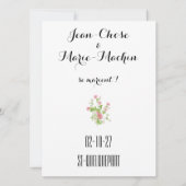 Bewaar de datumkaart, rustieke bruiloft, boho brui kaart (Achterkant)