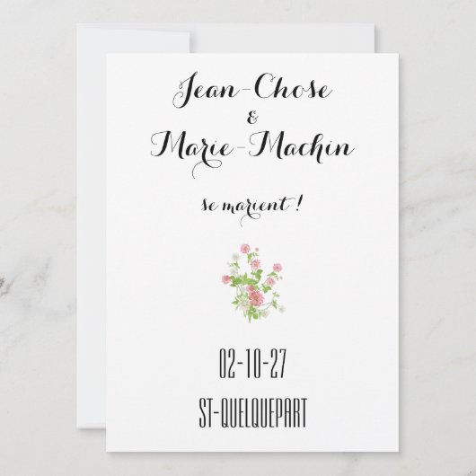 Bewaar de datumkaart, rustieke bruiloft, boho brui kaart (Achterkant)