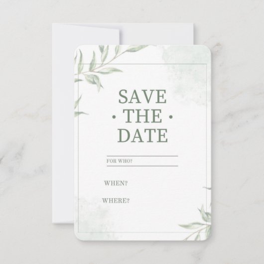 Bewaar de datumkaart save the date (Voorkant)