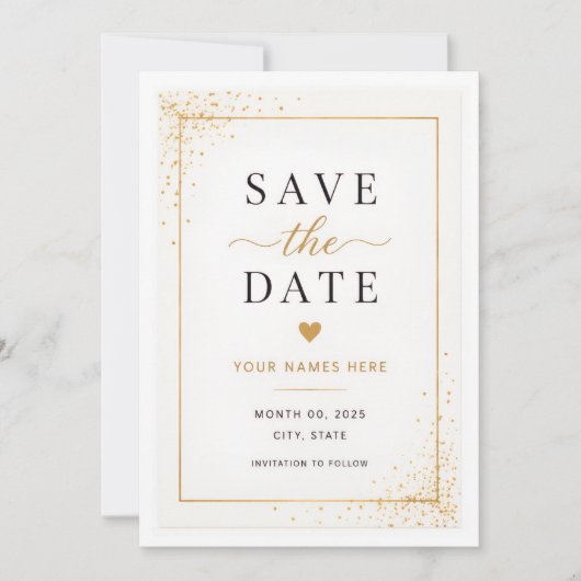 Bewaar de datumkaart save the date (Voorkant)