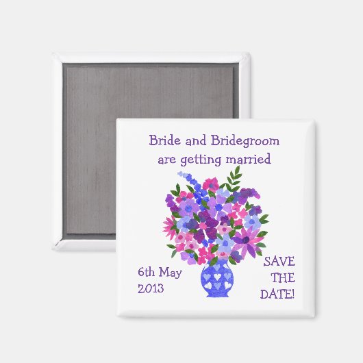  Bewaar de Datummagneet, Boeket Magneet (Voorkant / Achterkant)