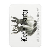 Bewaar de datummagneet, Offbeat bruiloft, Quirky Magneet (Verticaal)