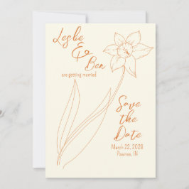 Bewaar de datums Daffodil Wedding Save The Date