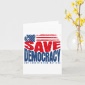 Bewaar de democratie, onze grondwet kaart (Gele Bloem)