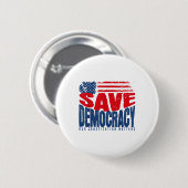 Bewaar de democratie, onze grondwet ronde button 5,7 cm (Voorkant /achterkant)
