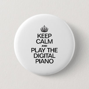 BEWAAR DE DIGITALE PIANO EN SPEELT DEZE KALK EN RONDE BUTTON 5,7 CM