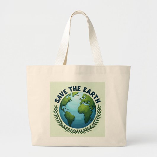 Bewaar de Earth-Design Eco Bag Grote Tote Bag (Voorkant)