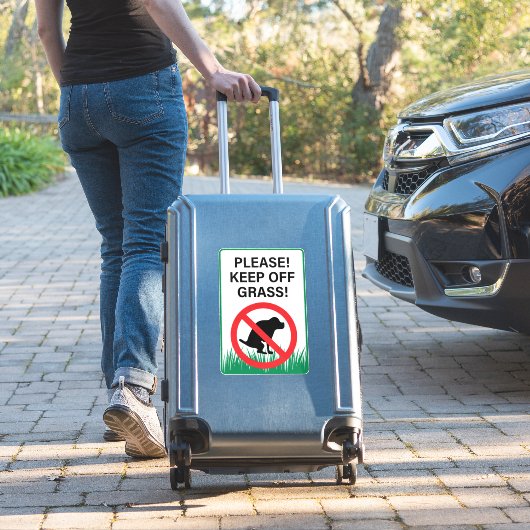 Bewaar de grammofoonplaat niet bij de hond sticker (Koffer Insitu)