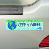 Bewaar de groene ruimte Kunst Bumpersticker (Op auto)