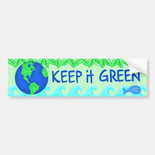 Bewaar de groene ruimte Kunst Bumpersticker (Voorkant)