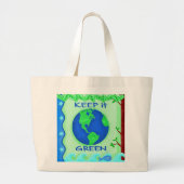 Bewaar de groene ruimte Kunst Grote Tote Bag (Voorkant)