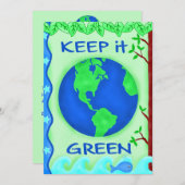 Bewaar de groene ruimte Kunst Kaart (Voorkant / Achterkant)