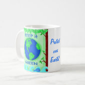 Bewaar de groene ruimte Kunst Koffiemok (Voorkant links)