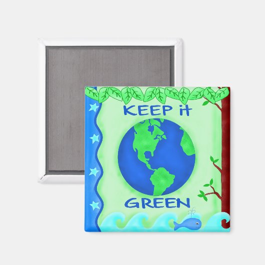 Bewaar de groene ruimte Kunst Magneet (Voorkant / Achterkant)