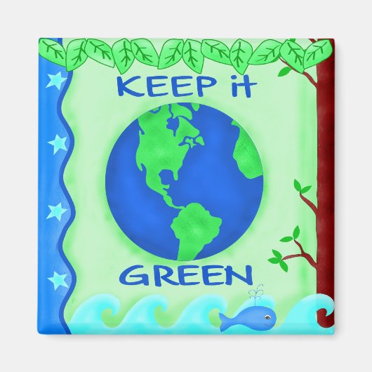 Bewaar de groene ruimte Kunst Magneet (Voorkant)