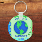 Bewaar de groene ruimte Kunst Sleutelhanger (Voorkant)