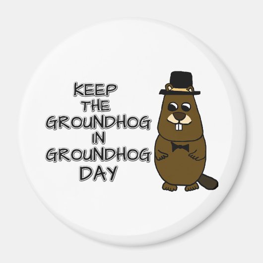 Bewaar de grondhog in Groundhog Day Magneet (Voorkant)