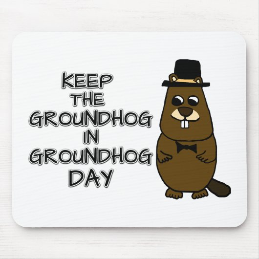 Bewaar de grondhog in Groundhog Day Muismat (Voorkant)