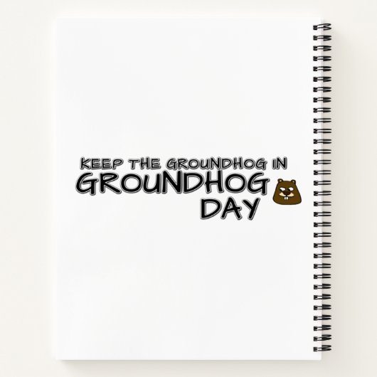Bewaar de grondhog in Groundhog Day Notitieboek (Achterkant)