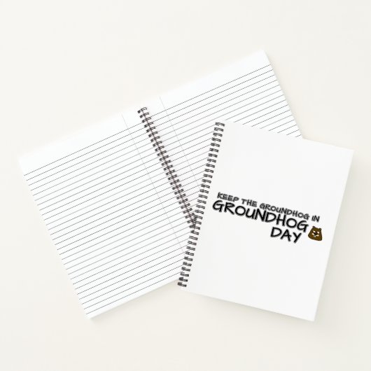 Bewaar de grondhog in Groundhog Day Notitieboek (Binnen)