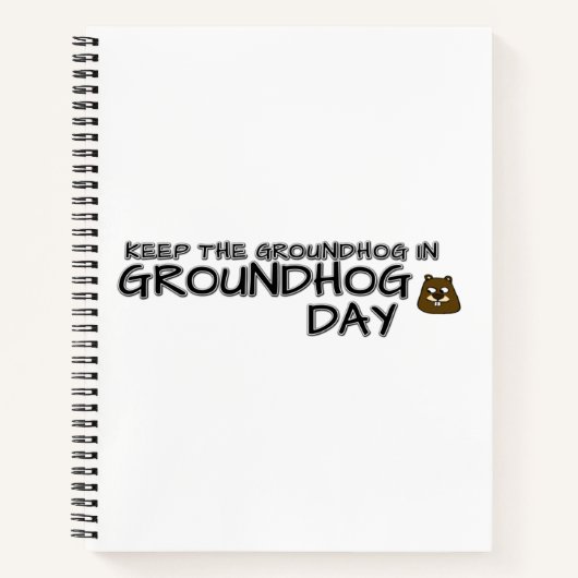 Bewaar de grondhog in Groundhog Day Notitieboek (Voorkant)