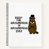 Bewaar de grondhog in Groundhog Day Notitieboek (Voorkant)