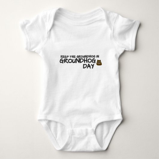 Bewaar de grondhog in Groundhog Day Romper (Voorkant)