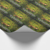 Bewaar de grondhog in verpakkingspapier op de gron cadeaupapier (Hoek)